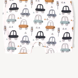 Image of Viverano Organics - Cars Henley Sleeveless Baby Romper (Organic Muslin)
