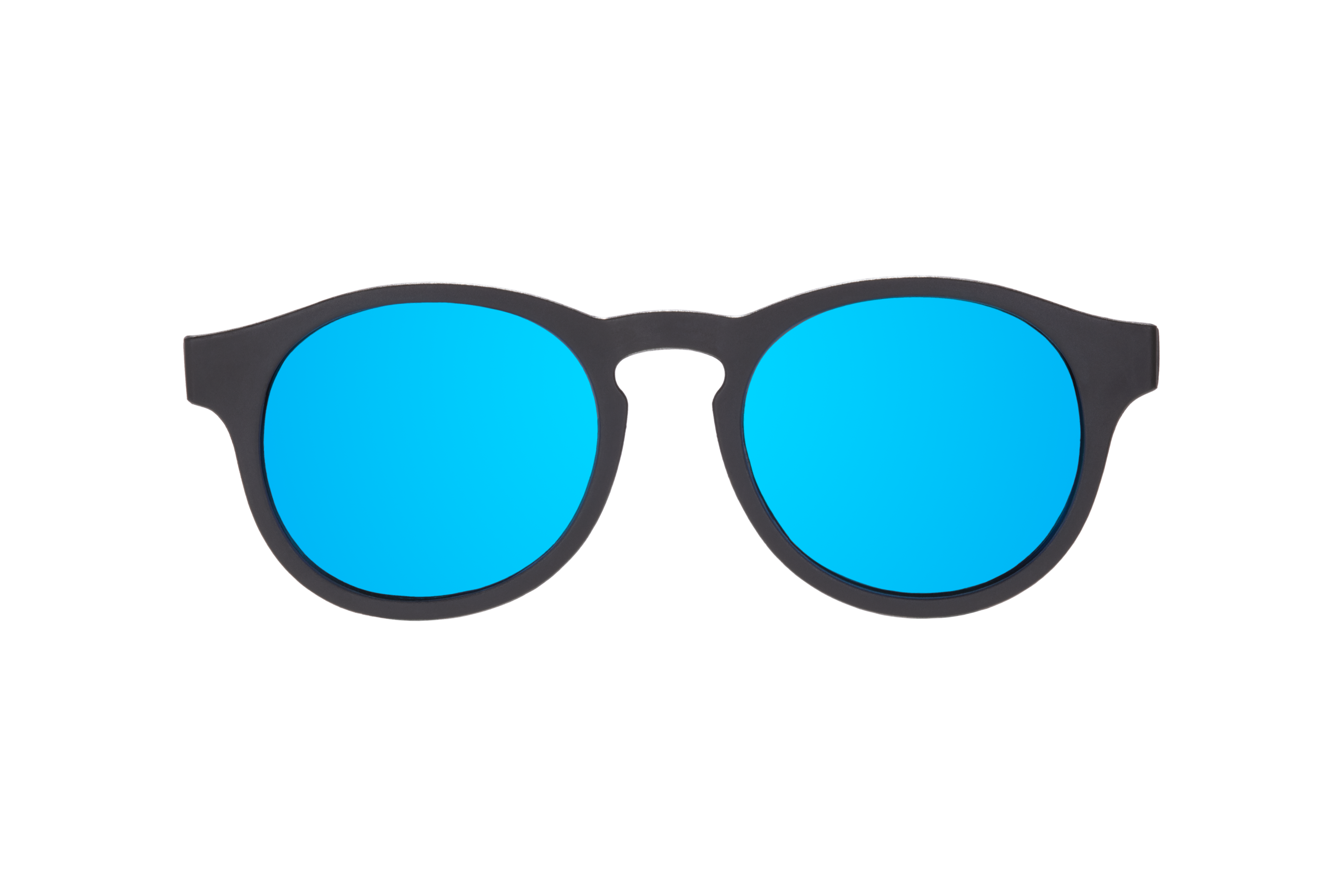 Jet Black w/ Cobalt Blue Lens  Polarized Keyhole Sunglasses