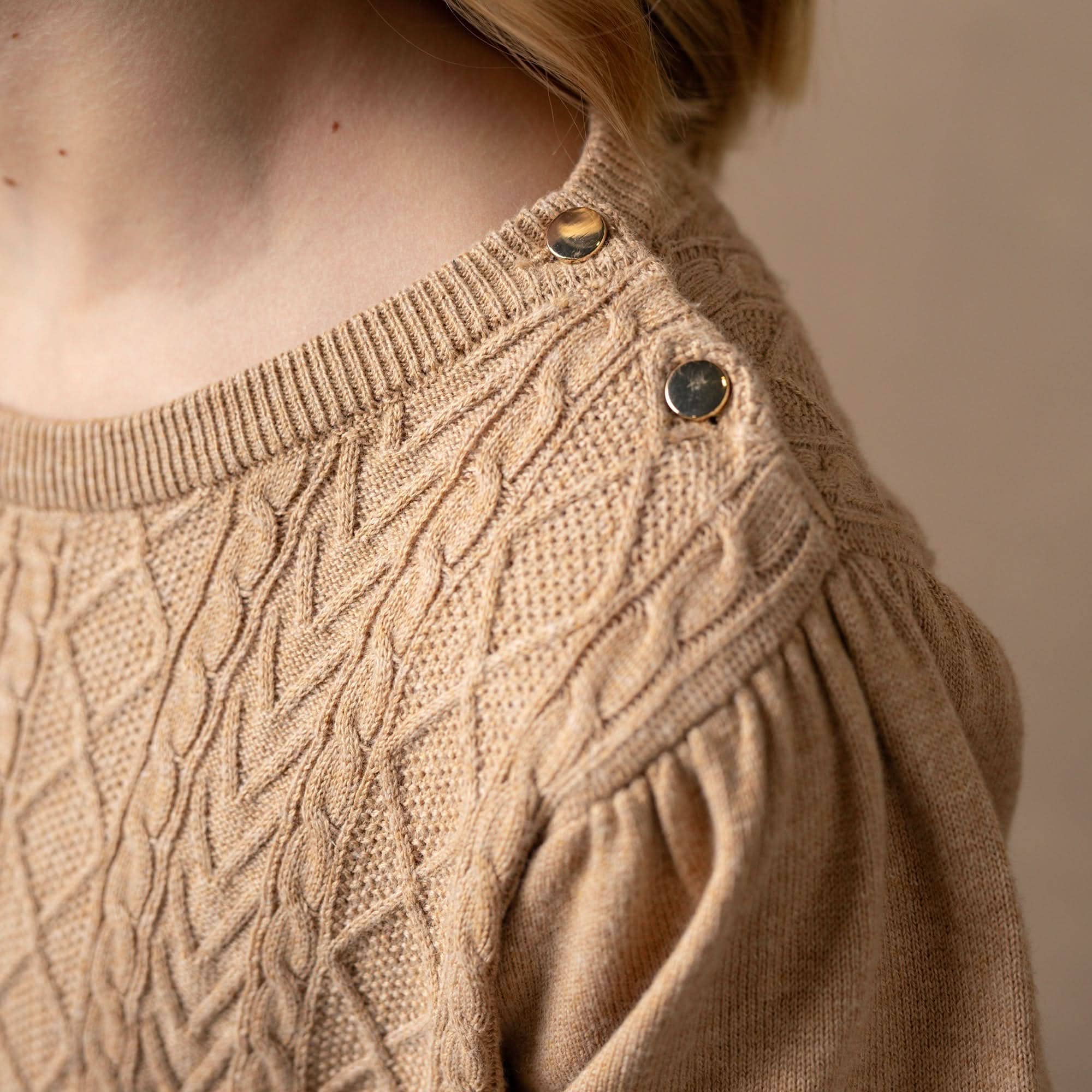 Image of Organic Cable Bodice Sweater Dress