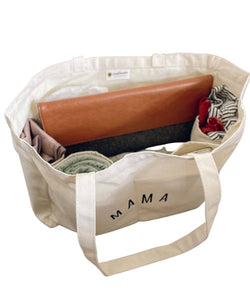 Image of Sunflower Motherhood - Mama Canvas Tote Bag | Stylish Eco-Friendly Diaper Bag