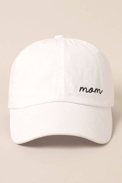 Embroidery Washed Cotton Baseball Mom Hat Cap