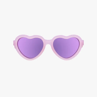 Babiators - Frosted Pink Polarized Heart Sunglasses with Mirrored Lens: Ages 6+