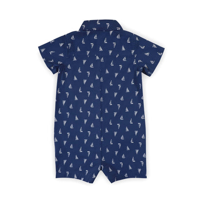 Hope and Henry - Organic Seersucker Button Front Romper