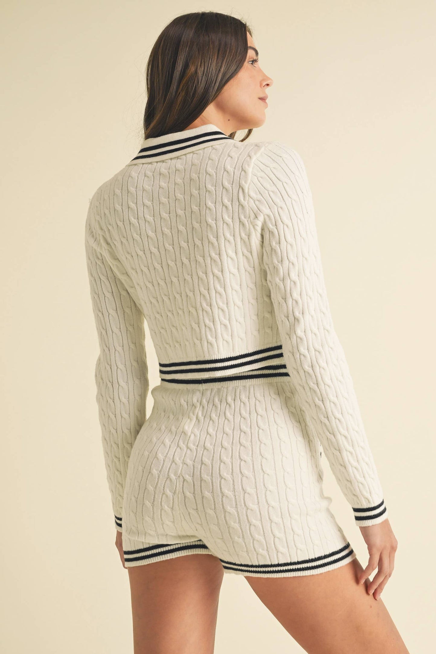 Cable-Knitted Sweater Top