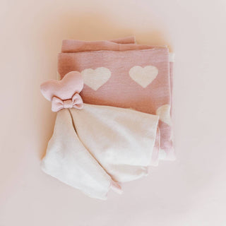 Viverano Organics - Heart - Organic Baby Lovey Security Blanket