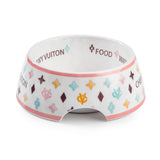 Haute Diggity Dog - White Chewy Vuiton Dog Bowl - 3 Sizes!! Dog Food Bowl: Medium