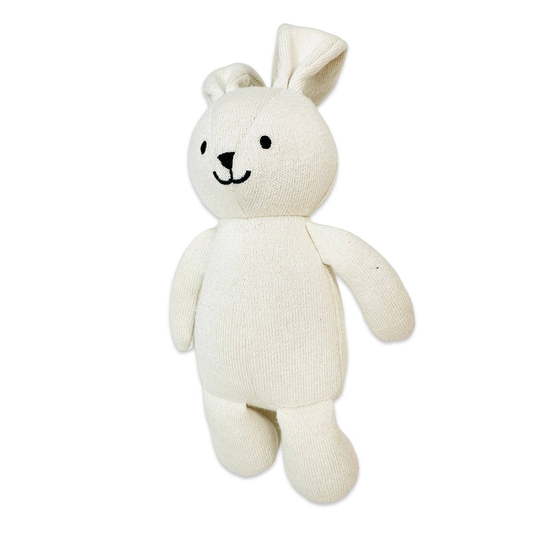 Image of Viverano Organics - Jojo Lil Bunny Knit Stuffed Animal Soft Baby Toy (Organic)