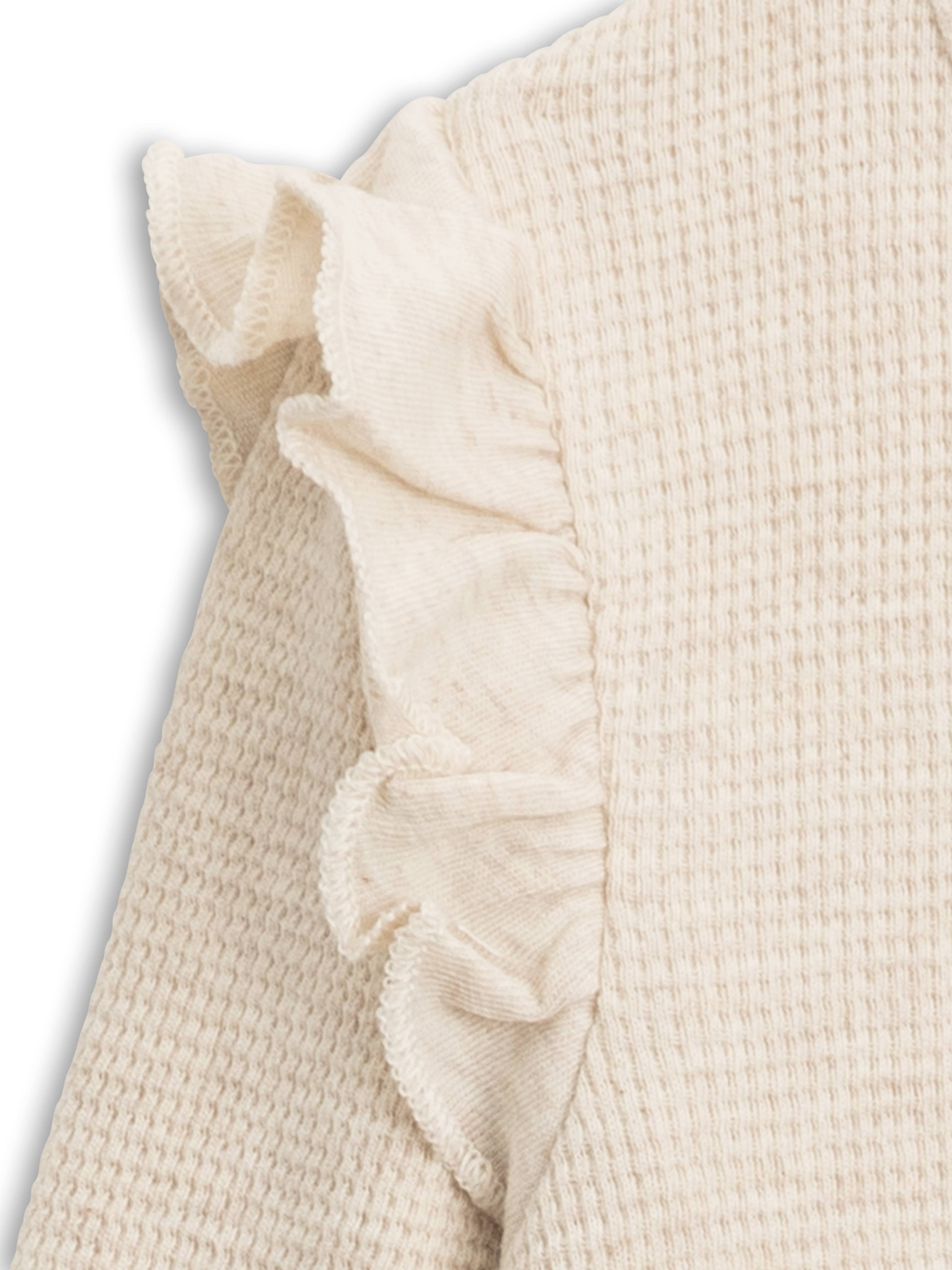 Organic Baby Mila Flutter Sleeve Waffle Romper