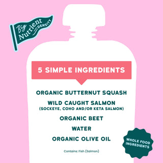 Serenity Kids Wild Caught Salmon with Organic Butternut Squash & Beet Pouch