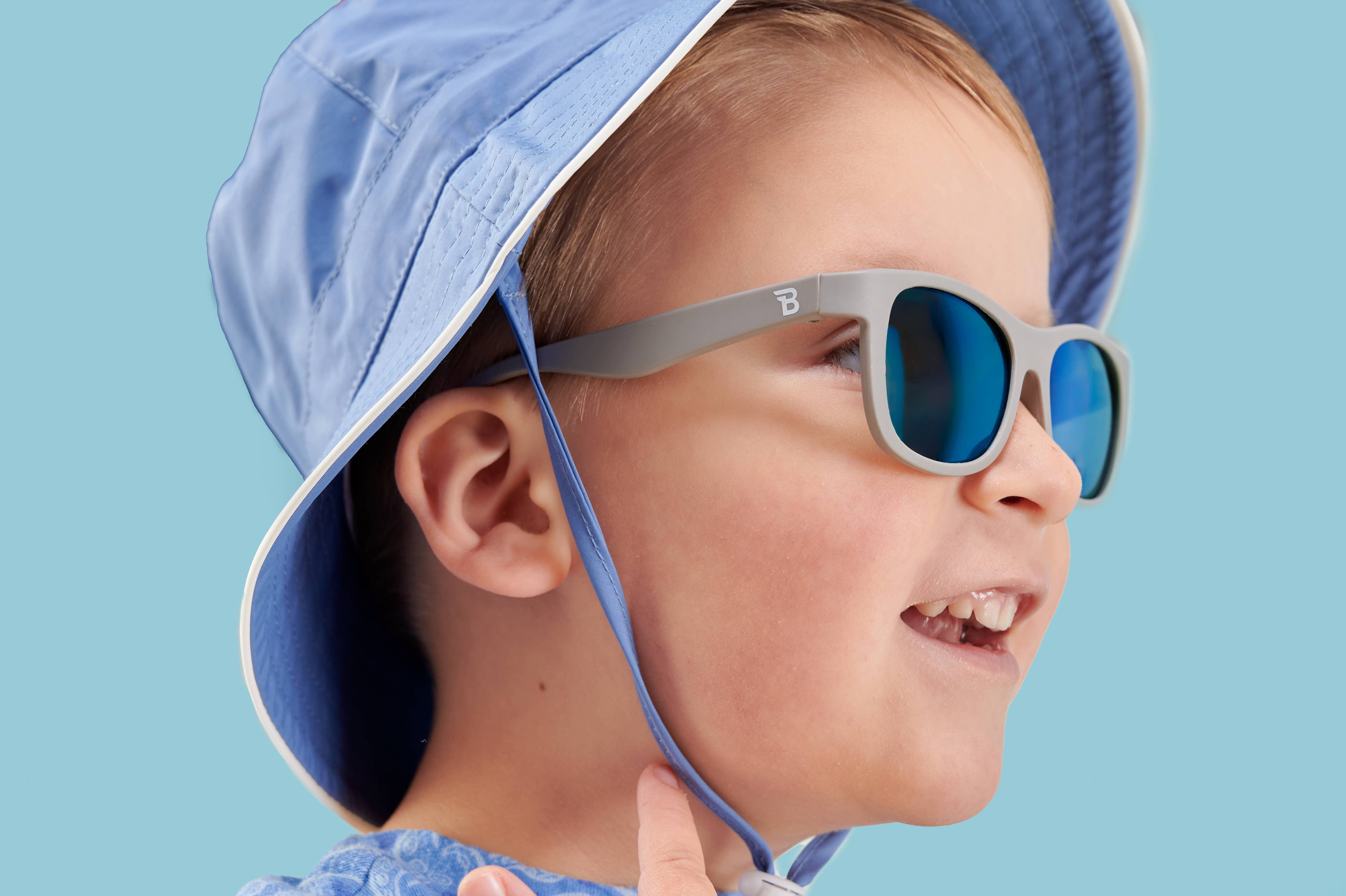 Image of Babiators - Babiators Sun Hat in Blue Stone / 0-12M