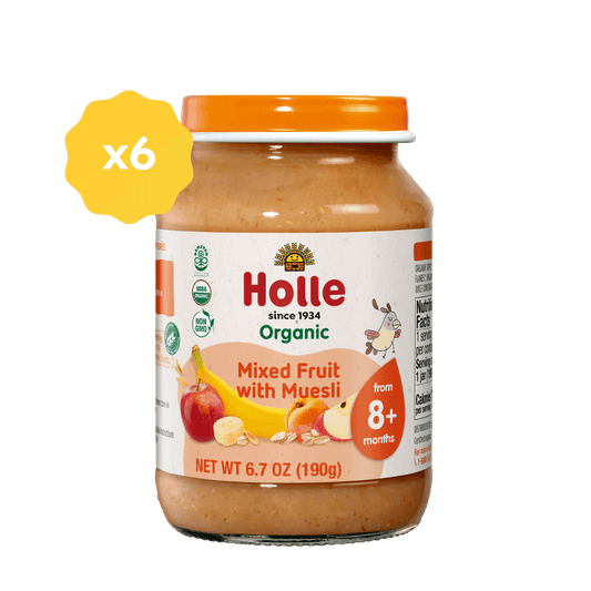 Holle Organic Baby Food Jar - Mixed Fruit with Muesli - 6 Jars