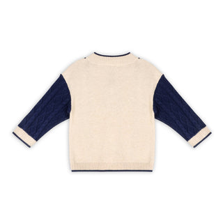 Viverano Organics - Anchor Stripe Knit Baby Cardigan (Organic Cotton)