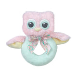 Bearington Collection - Lil' Hoots Pink Owl Ring Rattle