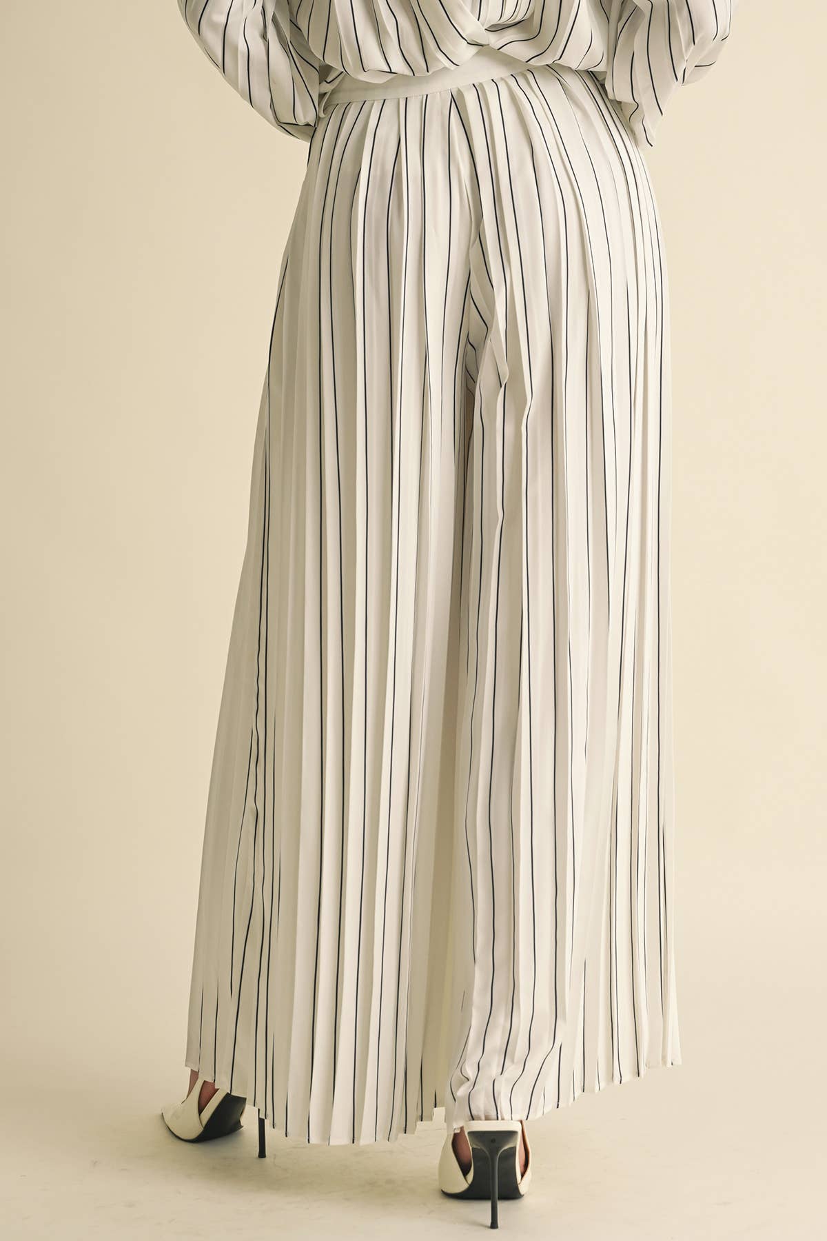 Image of Pleated Stripe Pants
