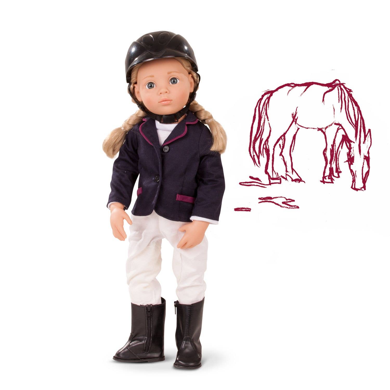 Happy Kidz Series Anna Horseback RIder Premium Doll XL