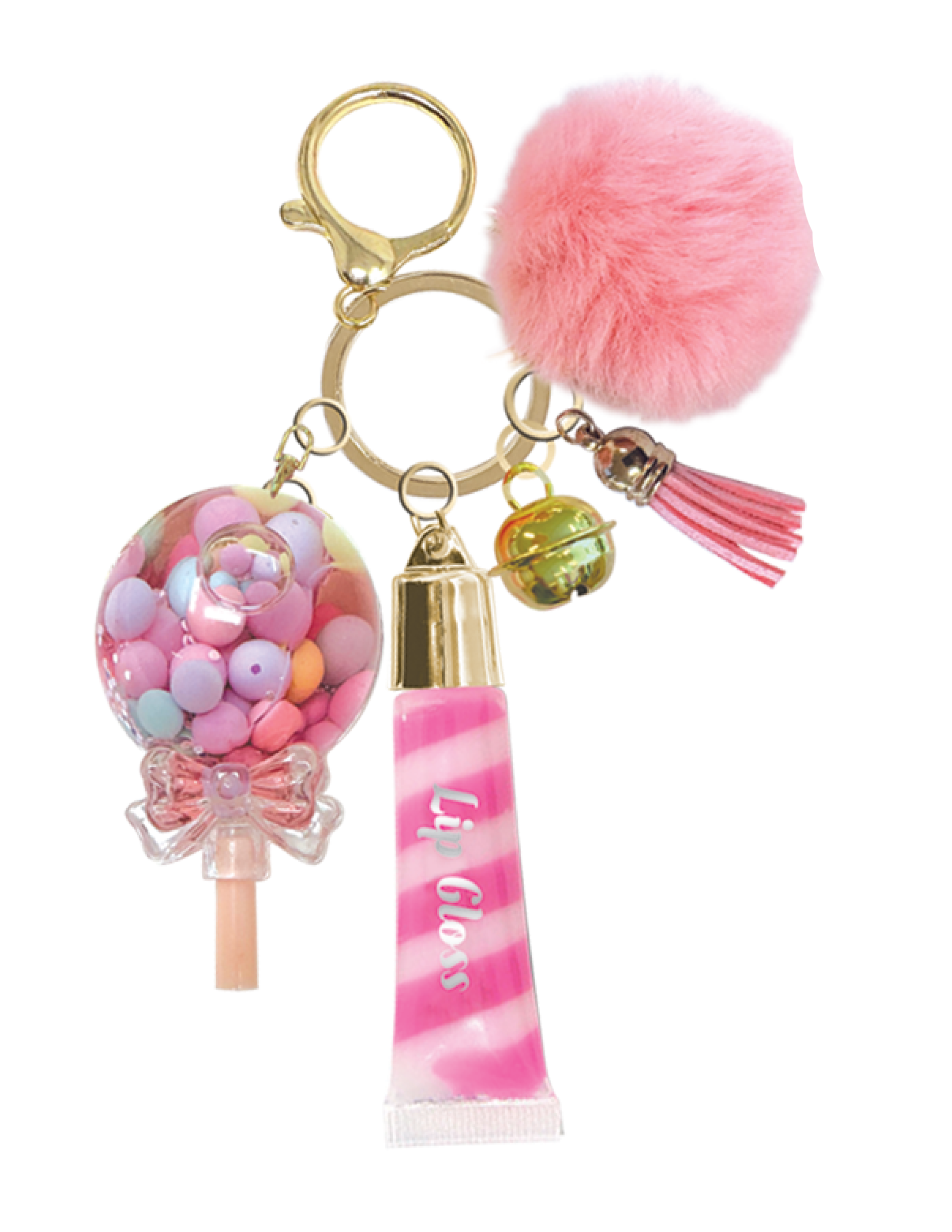 Trendy Lip Gloss with Keychain: Sweets
