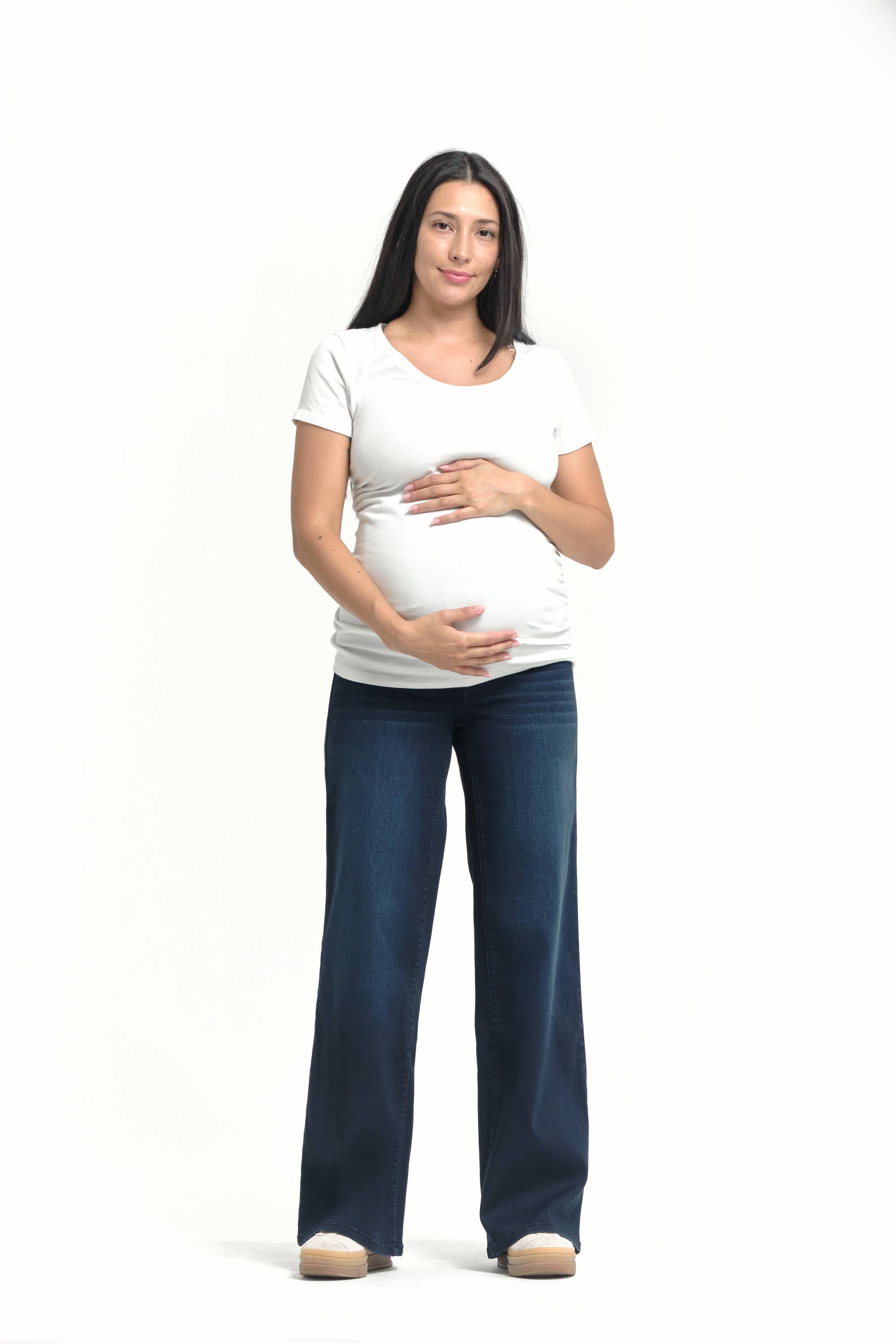 1822 Denim - Maternity 32" Better Butter Wide Leg Jean in Yanique