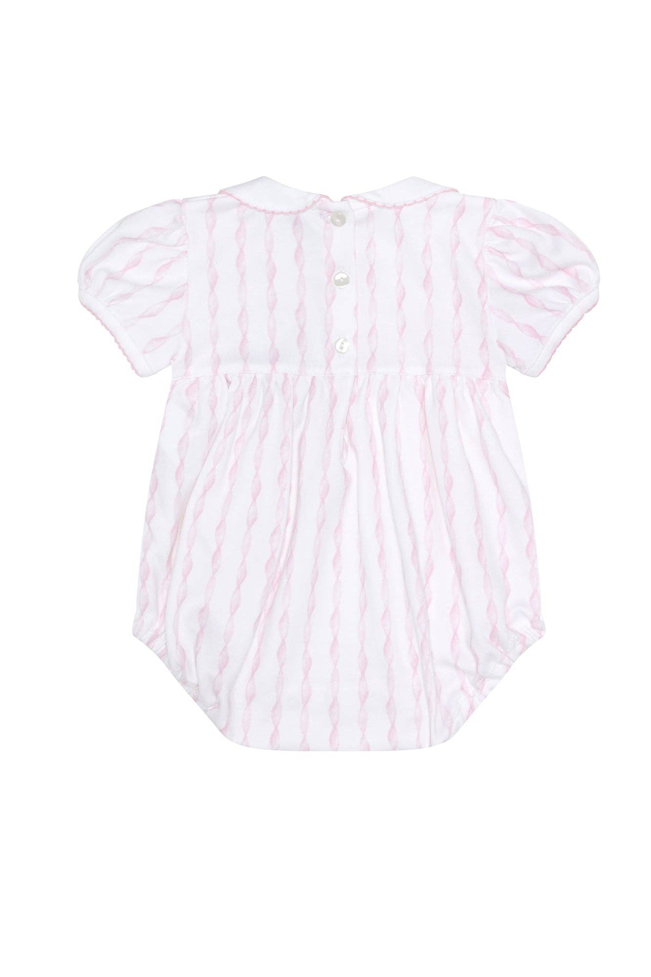 Image of Pink Twirls Smocked Bubble