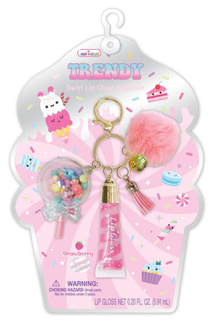 Trendy Lip Gloss with Keychain: Sweets