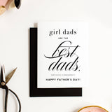 Kitty Meow Boutique - "Girl Dads are the Best Dads" - Father's Day Greeting Card