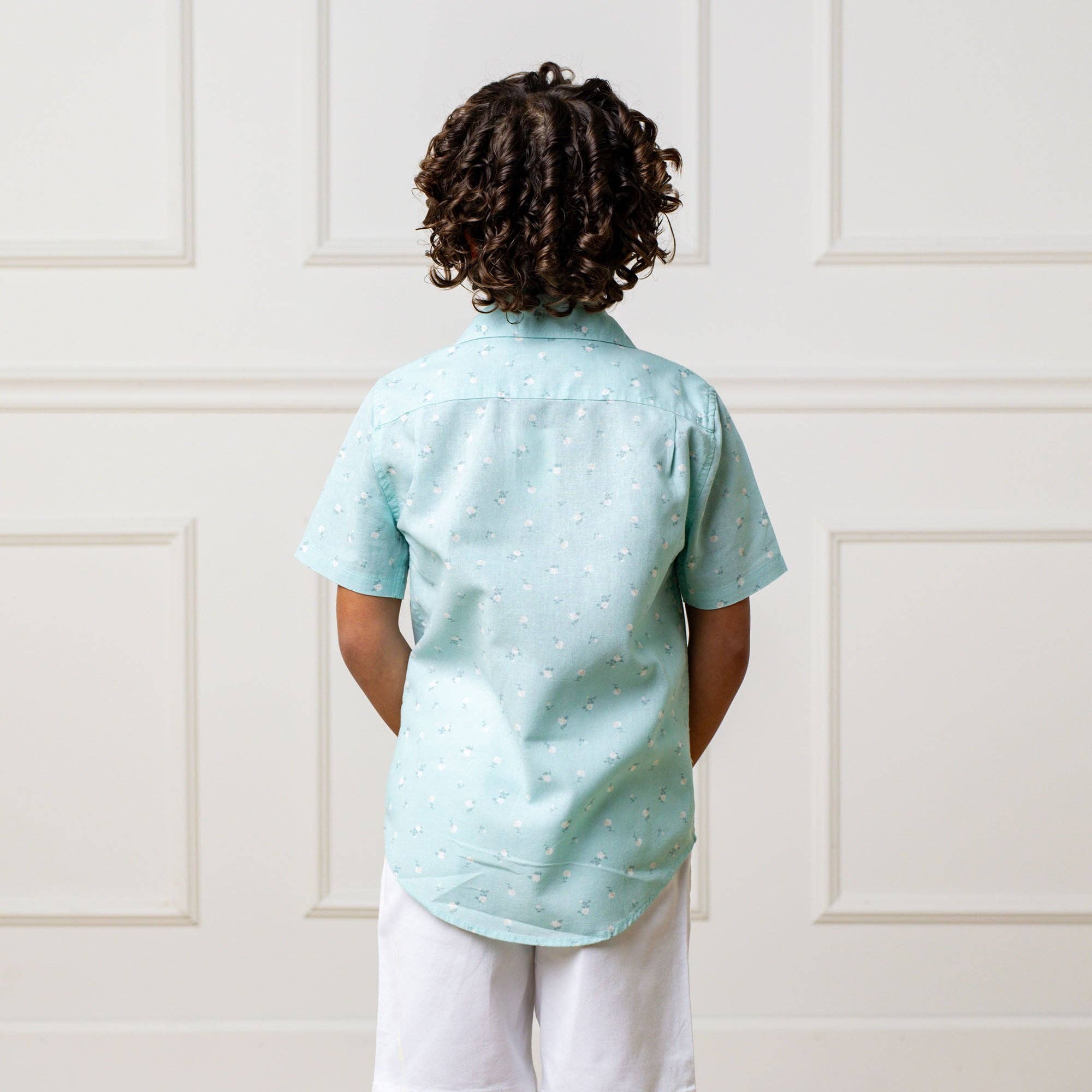 Image of Hope and Henry - Linen Short Sleeve Button Down Shirt