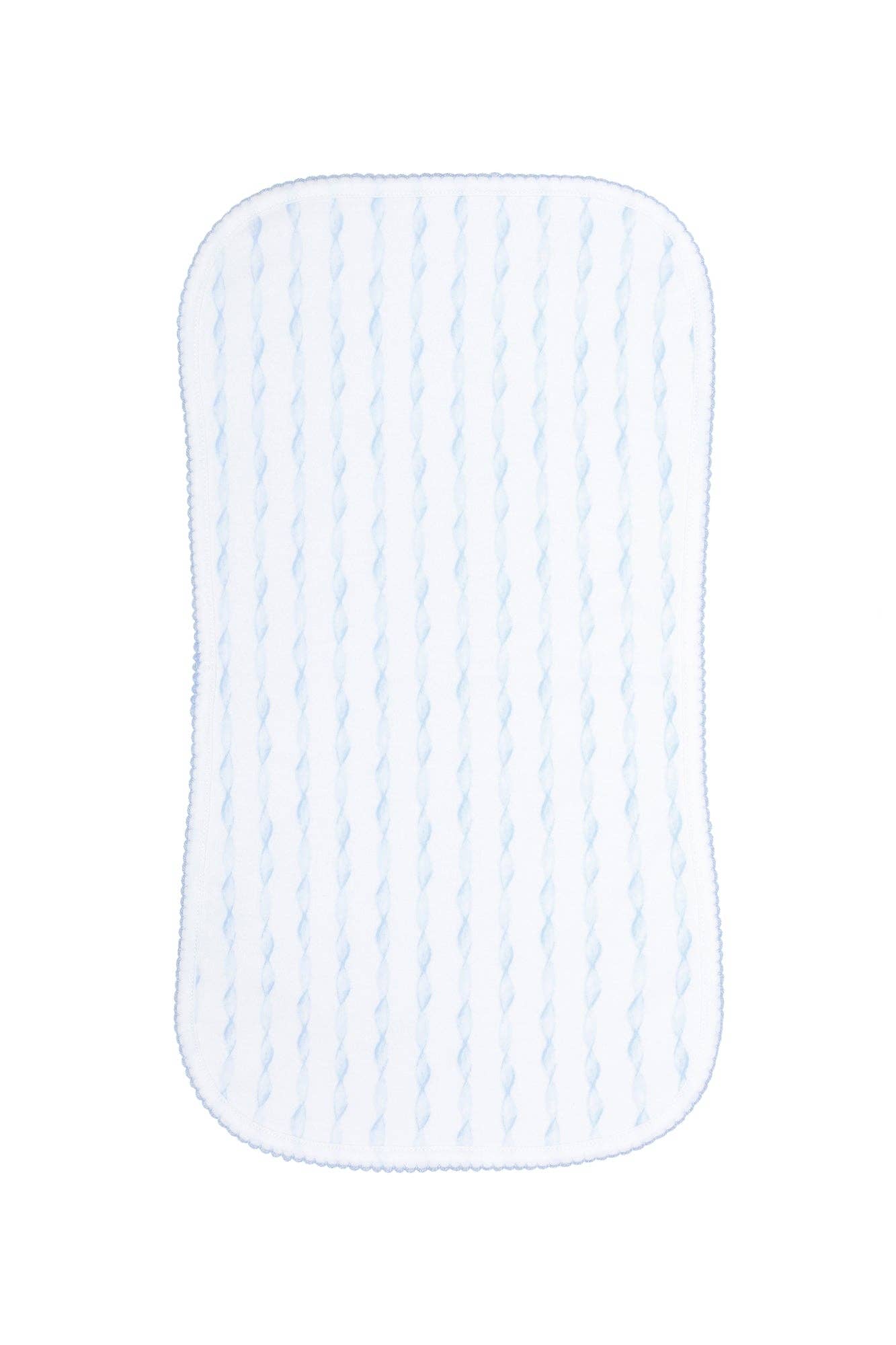 Nellapima - Blue Twirls Burp Cloth