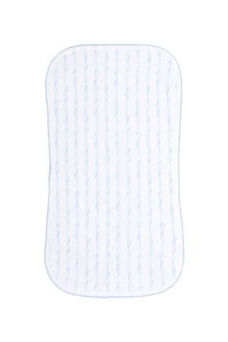 Nellapima - Blue Twirls Burp Cloth