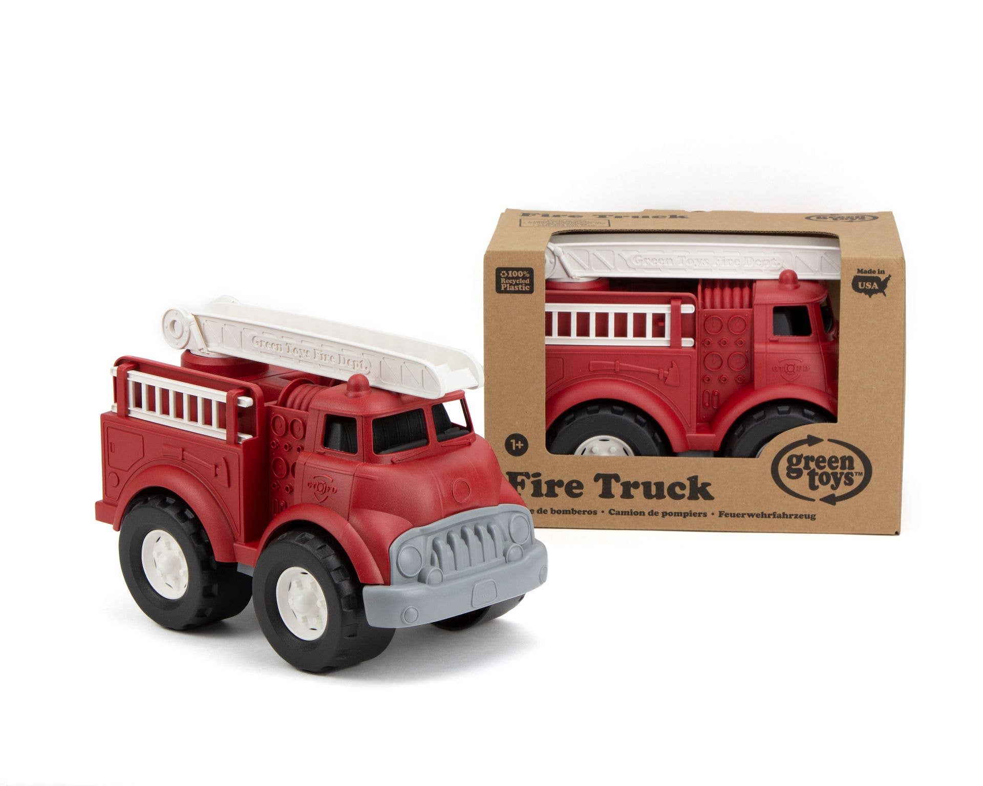Image of Green Toys - Fire Truck - Red