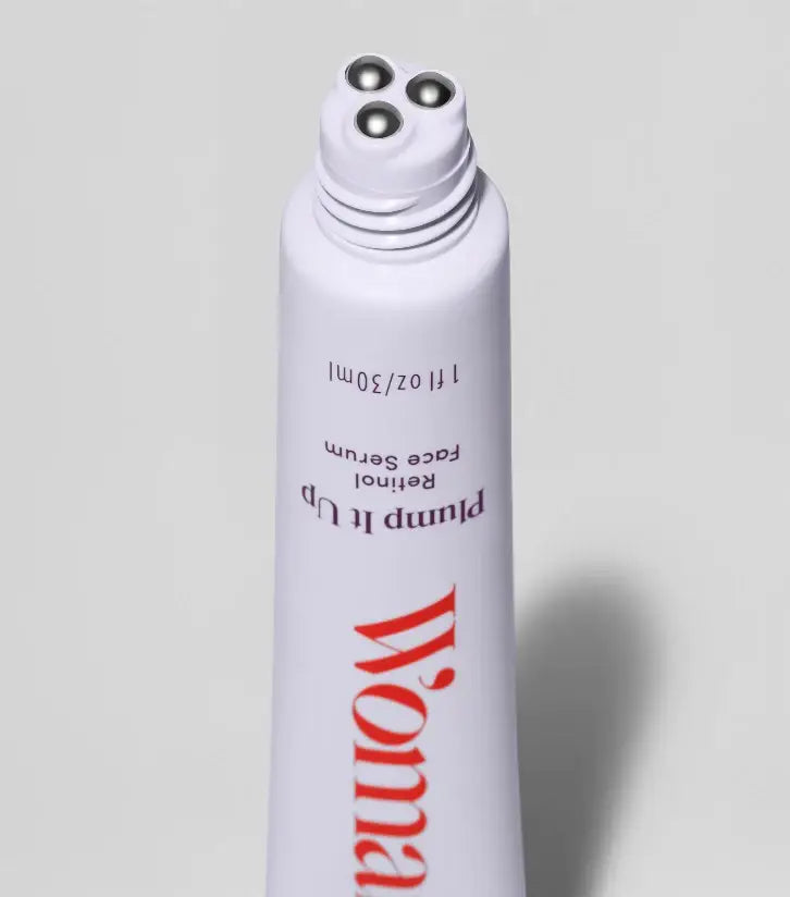 Image of Womaness - Plump It Up - Gentle Retinol Face Serum with Rollerball: 1 oz