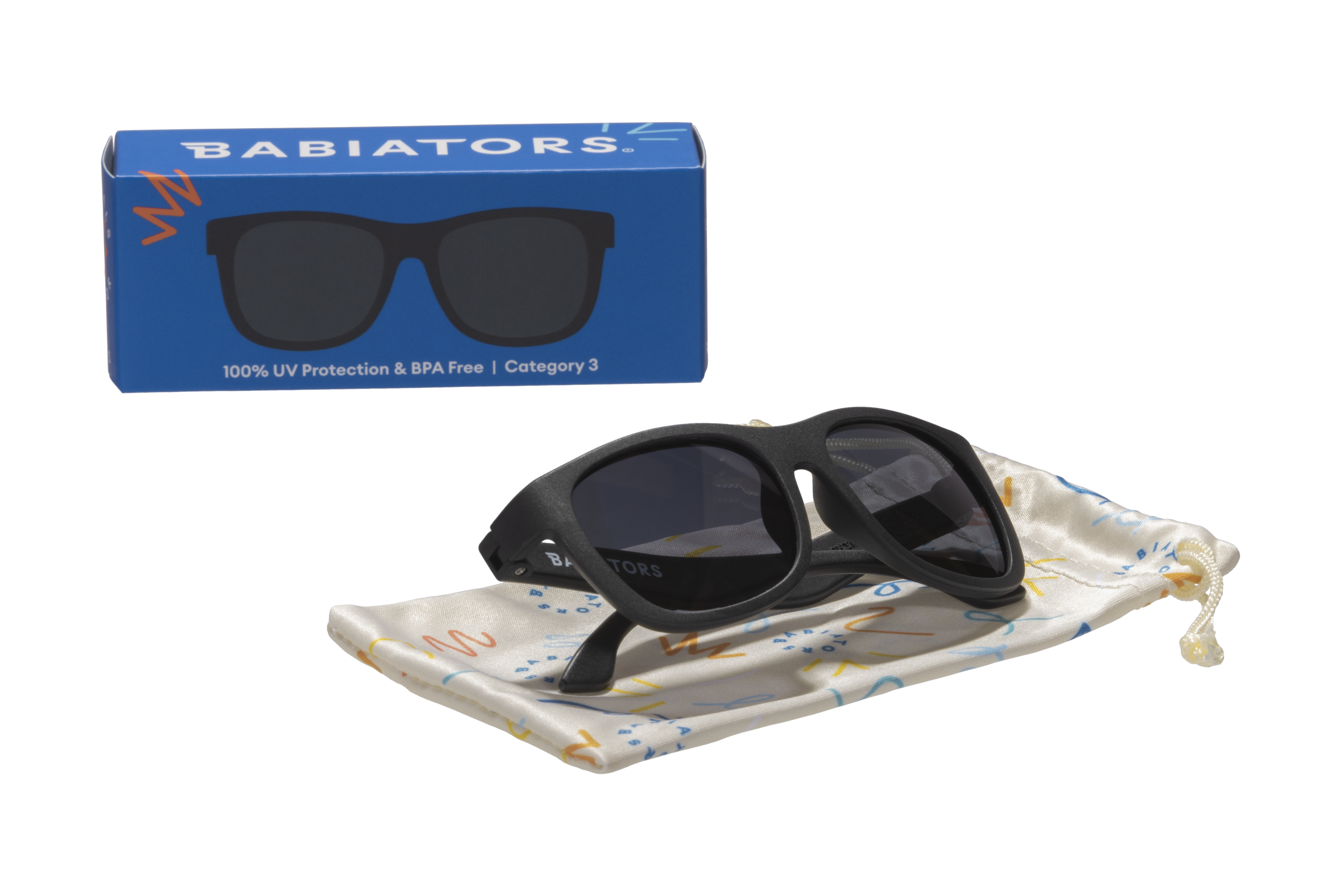 Image of Babiators - Jet Black Navigator Baby and Kids Sunglasses: JET BLACK / Ages 6+