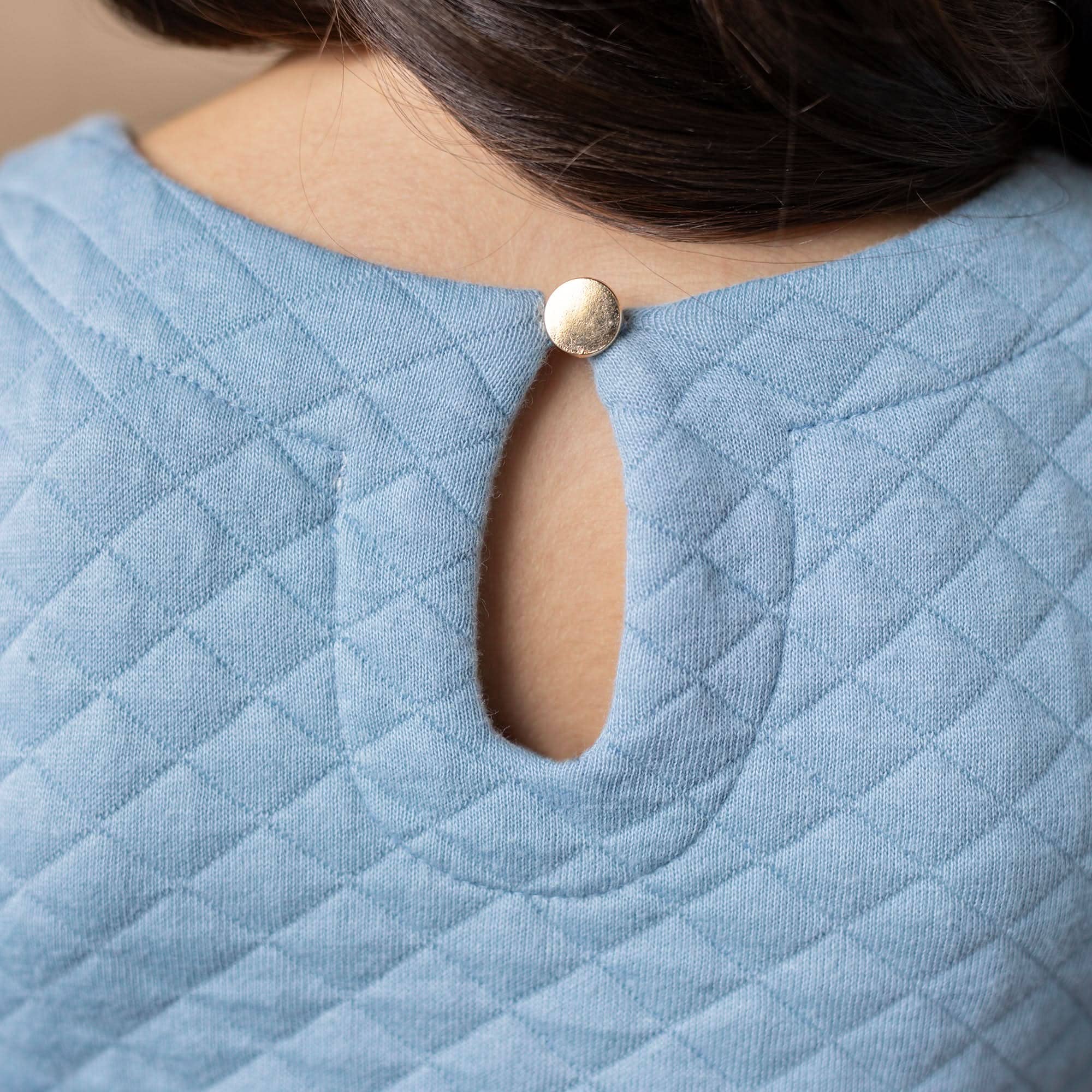 Image of Quilted Puff Sleeve Dress