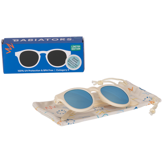 Babiators - Sweet Cream Keyhole with Blue Lens: Ages 3-5
