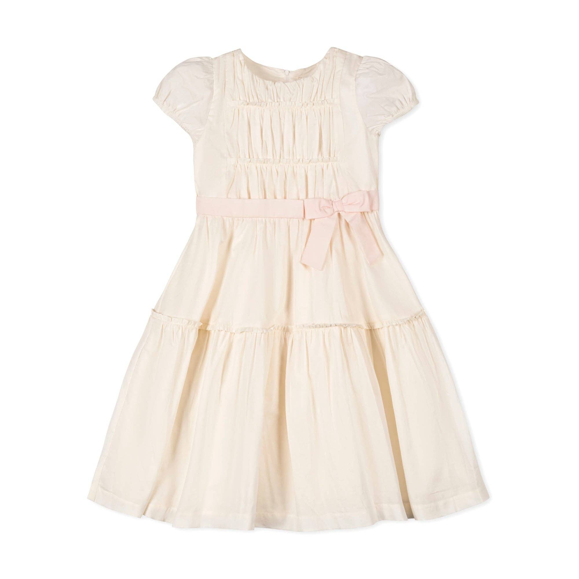 Hope and Henry - Organic Puff Sleeve Tiered Party Dress
