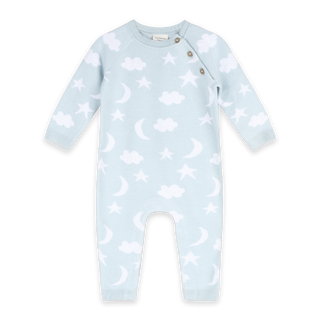 Viverano Organics - Moon & Stars Dream Knit Jumpsuit Romper (Organic Cotton)