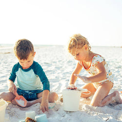 Image of Kids Silicone Beach Bucket and Sand Toys Gift Set