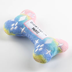 Image of Haute Diggity Dog - Pink Ombre Chewy Vuiton Bone Squeaker Dog Toy: Small / Mini
