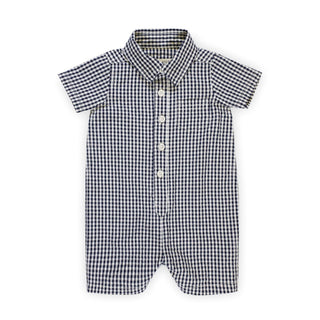 Hope and Henry - Organic Seersucker Button Front Romper