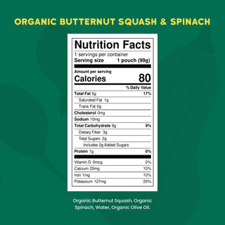 Serenity Kids Organic Butternut & Spinach with Organic Olive Oil Pouch
