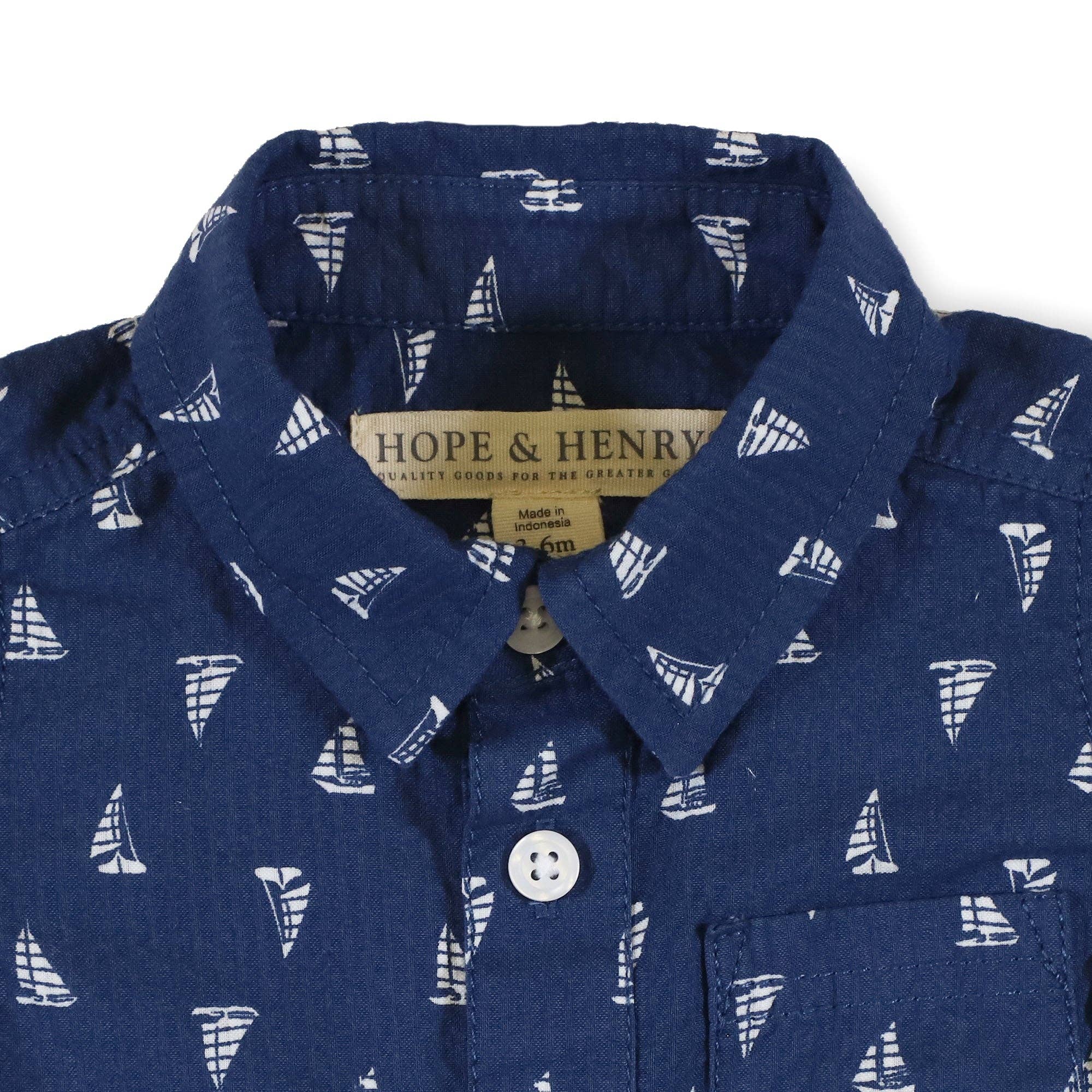 Image of Hope and Henry - Organic Seersucker Button Front Romper