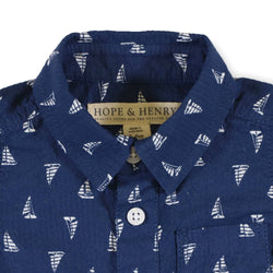Image of Hope and Henry - Organic Seersucker Button Front Romper