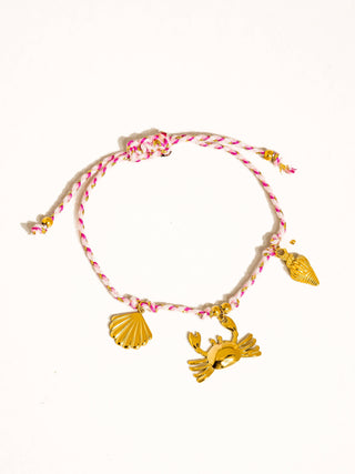 Menton 18K Gold Non-Tarnish Summer Rope Charm Bracelet