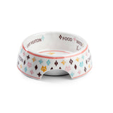 Haute Diggity Dog - White Chewy Vuiton Dog Bowl - 3 Sizes!! Dog Food Bowl: Medium