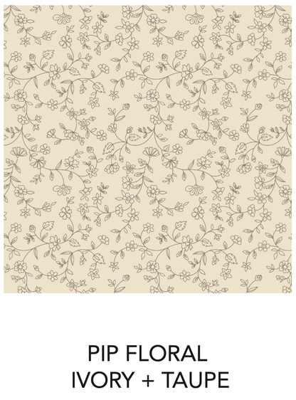 Colored Organics - Organic 2-Pack Muslin Bibs - Pip Floral Ivory + Taupe