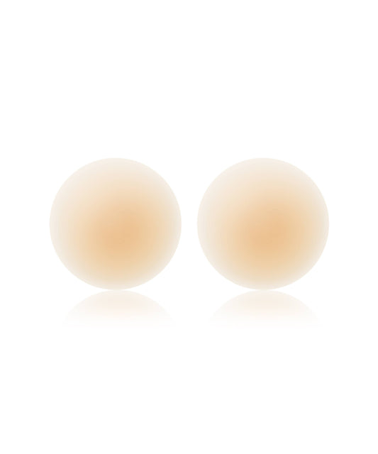 NOOD - No-Show (Round) | Reuasble Adhesive Nipple Covers: 4in. / No 3 Buff