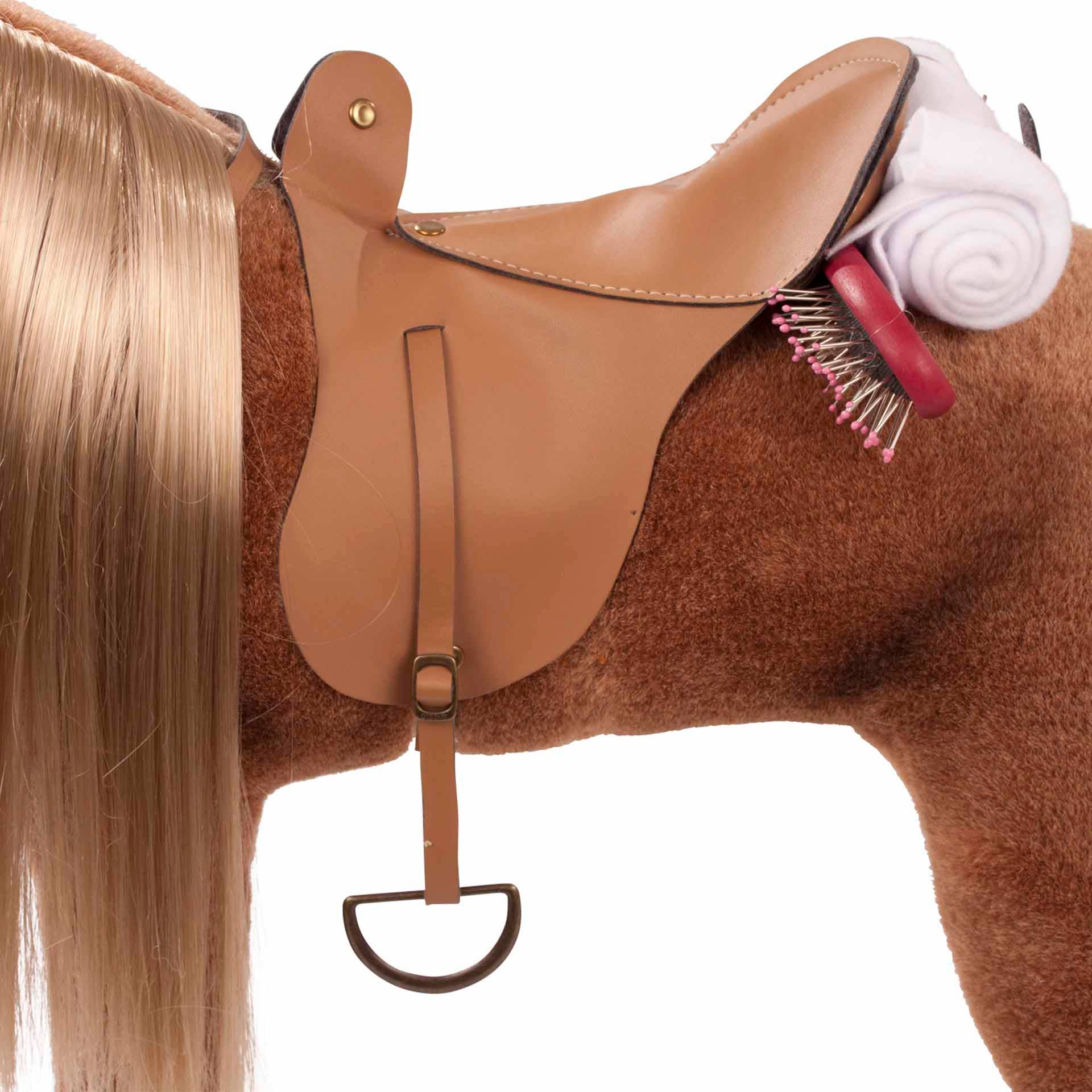 Gotz - Big Plush Combing Horse with Saddle and Bridle dolls