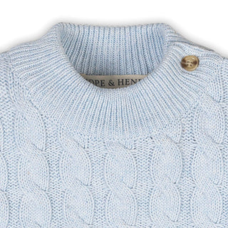 Organic Mock Neck Ruffle Sweater