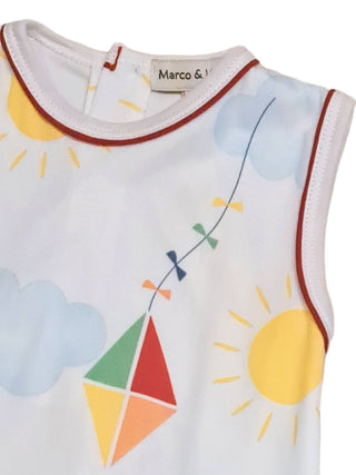 Marco and Lizzy - Summer Kites Collection Boys romper