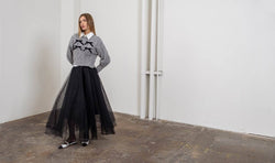 Image of Ribbon Detail Chunky Knit Sweater
