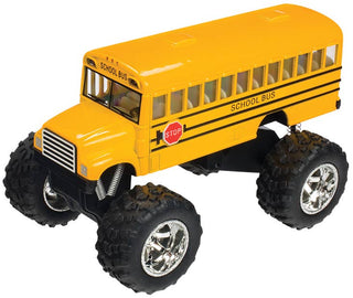 Toysmith - Monster School Bus, Pull Back Action, Die-Cast