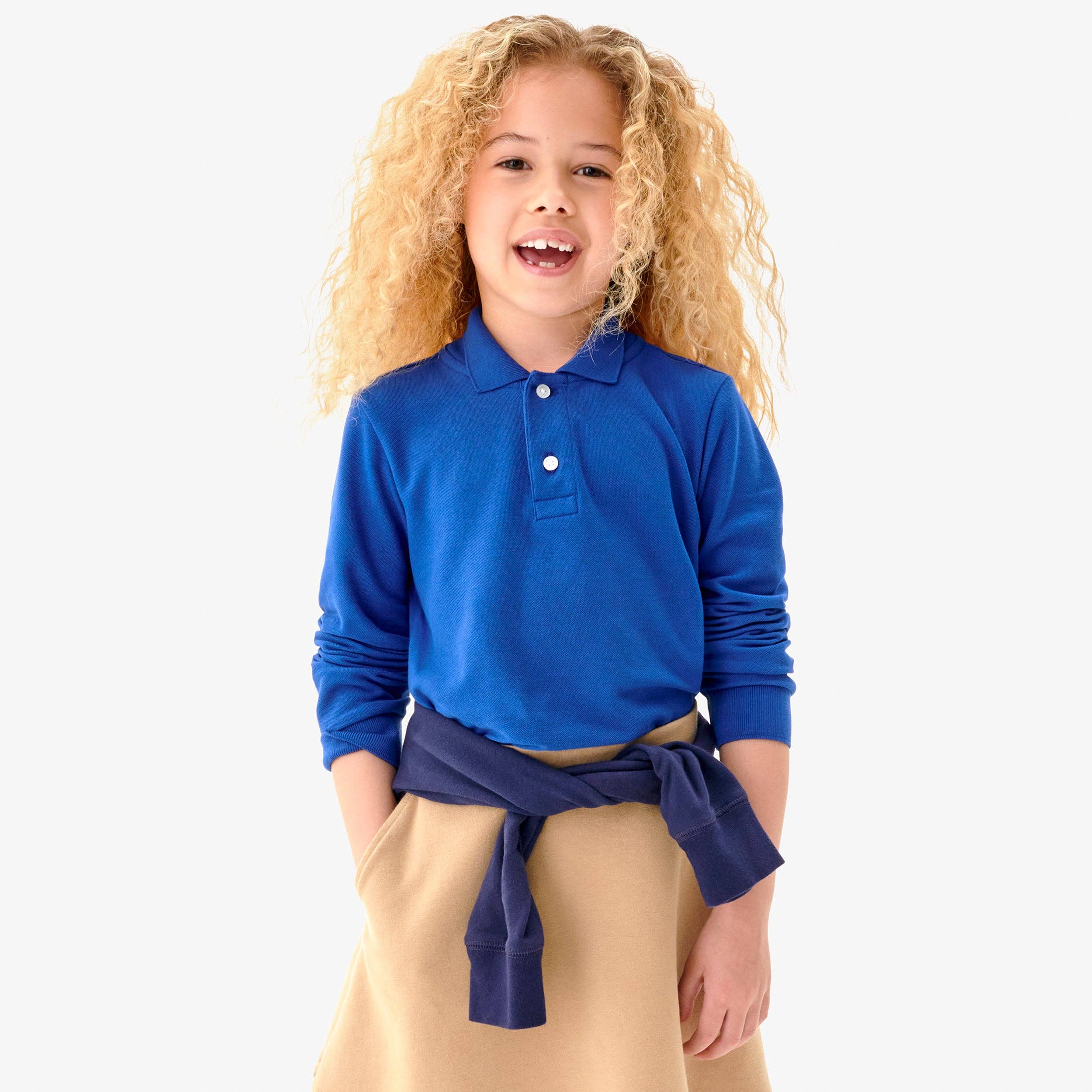 Primary - Long sleeve pique polo